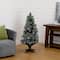 4ft. Fiber Optic Multicolor LED Lights Snowy Pine Artificial Christmas Tree